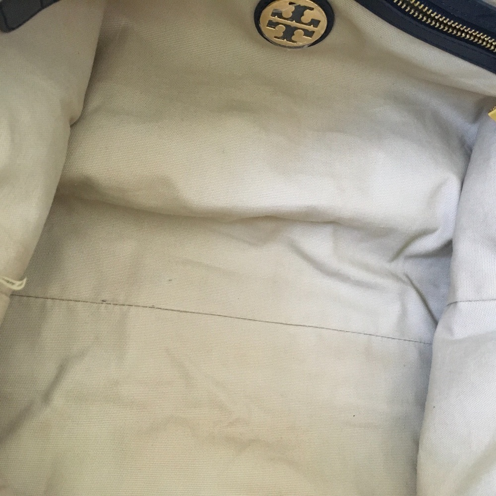 TORY BURCH Vintage Janey Tote Navy Blue - Picture 3 of 9